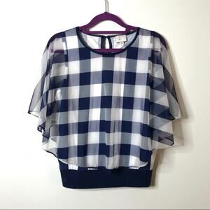 Anthropologie Postmark Elsie Gingham Top size XS